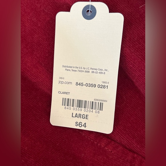St. John’s Bay Red Corduroy Jacket. NWT - Picture 4 of 6